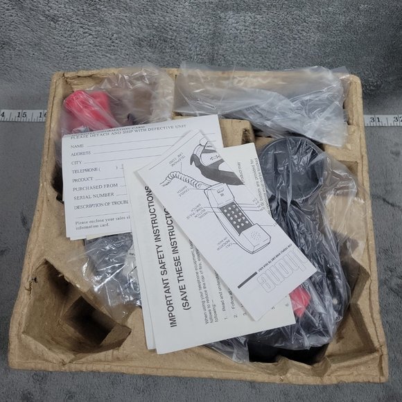 Vintage Bondwell Black/Red Golf Bag Desk Telephone~c. 1989~Open Box! - Picture 7 of 16